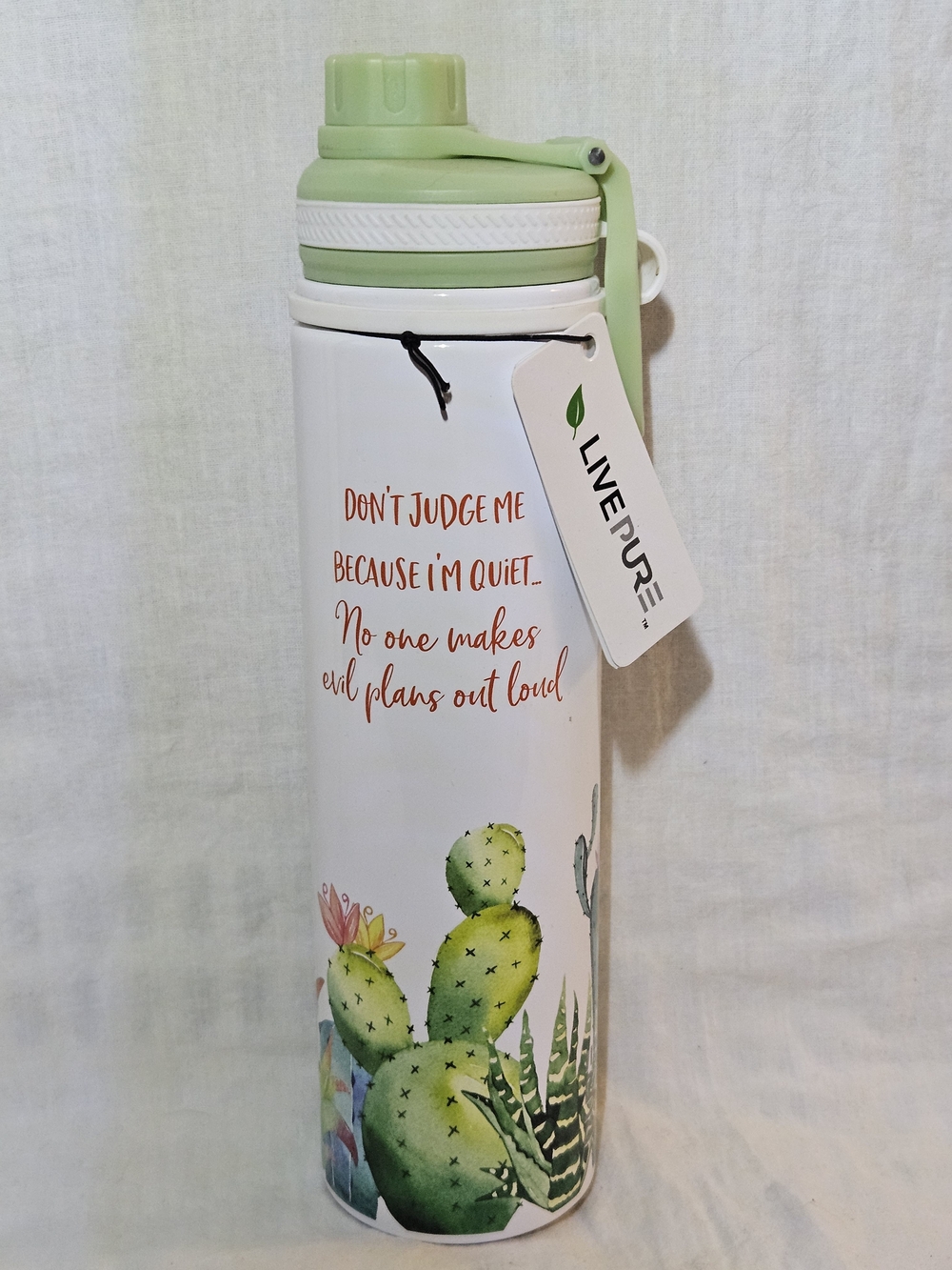 PURE Antimicrobial 25oz "Dont Judge Me Because Im Quiet.." Tumbler
